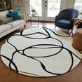 thumbnail image 1 of Addison Rugs Chantille Indoor/Outdoor Transitional Geometric, Abstract White Washable Round Rug, 8' x 8', 1 of 6