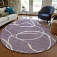 thumbnail image 1 of Addison Rugs Chantille Indoor/Outdoor Transitional Geometric, Abstract Purple Washable Round Rug, 8' x 8', 1 of 6