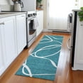 thumbnail image 1 of Addison Rugs Chantille Indoor/Outdoor Transitional Geometric, Abstract Teal Washable Runner Rug, 2'3" x 7'6", 1 of 6
