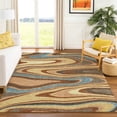 thumbnail image 1 of Addison Rugs Chantille Indoor/Outdoor Contemporary Abstract Gold Machine Washable Rectangle Rug, 10' x 14', 1 of 8