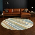 thumbnail image 1 of Addison Rugs Chantille Indoor/Outdoor Contemporary Abstract Ivory Machine Washable Round Rug, 8' x 8', 1 of 8