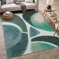 thumbnail image 1 of Addison Rugs Chantille Indoor/Outdoor Contemporary Abstract Teal Machine Washable Rectangle Rug, 5' x 7'6", 1 of 8