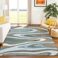 thumbnail image 1 of Addison Rugs Chantille Indoor/Outdoor Contemporary Abstract Teal Machine Washable Rectangle Rug, 9' x 12', 1 of 8
