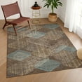 thumbnail image 1 of Addison Rugs Chantille Indoor/Outdoor Contemporary Geometric Chocolate Machine Washable Rectangle Rug, 10' x 14', 1 of 8