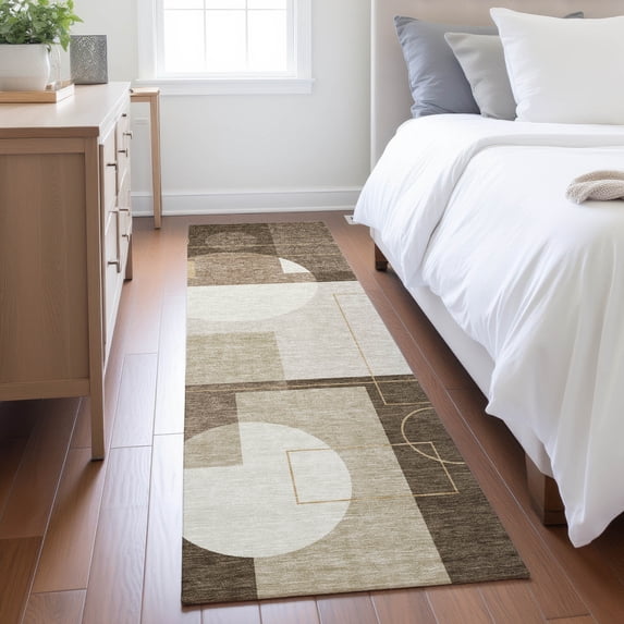 Addison Rugs Chantille Indoor/Outdoor Contemporary Geometric Chocolate Machine Washable Runner Rug, 2'3" x 7'6"