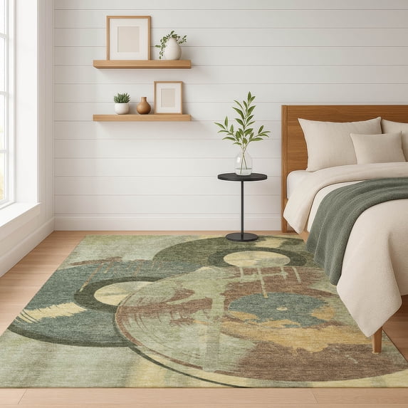 Addison Rugs Chantille Indoor/Outdoor Contemporary Novelty Green Machine Washable Rectangle Rug, 3' x 5'