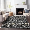 thumbnail image 1 of Addison Rugs Chantille Indoor/Outdoor Modern Abstract Black Washable Rectangle Rug, 3' x 5', 1 of 6