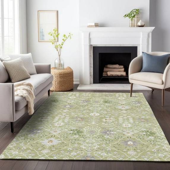 Addison Rugs Chantille Indoor/Outdoor Traditional Abstract Aloe Washable Rectangle Rug, 10' x 14'
