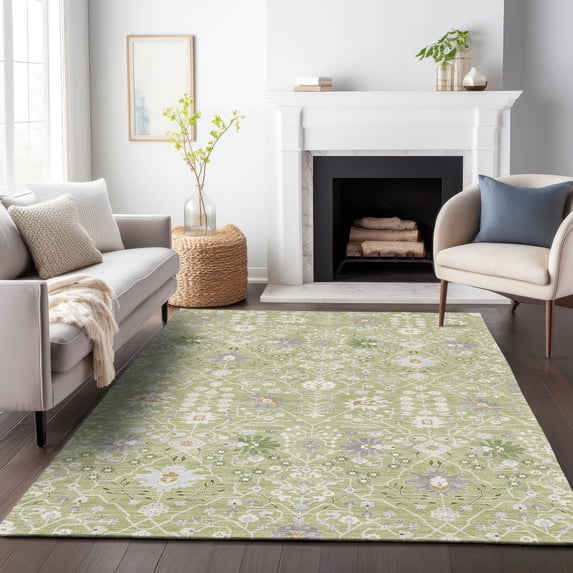 Addison Rugs Chantille Indoor/Outdoor Traditional Abstract Aloe Washable Rectangle Rug, 3' x 5'