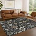 thumbnail image 1 of Addison Rugs Chantille Indoor/Outdoor Traditional Black Machine Washable Rectangle Rug, 10' x 14', 1 of 8