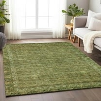Addison Rugs Chantille Indoor/Outdoor Traditional Border Aloe Machine Washable Rectangle Rug, 10' x 14'