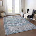 thumbnail image 1 of Addison Rugs Chantille Indoor/Outdoor Traditional Border Blue Machine Washable Rectangle Rug, 10' x 14', 1 of 7