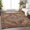 thumbnail image 1 of Addison Rugs Chantille Indoor/Outdoor Traditional Border Chocolate Machine Washable Rectangle Rug, 5' x 7'6", 1 of 7