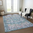 thumbnail image 1 of Addison Rugs Chantille Indoor/Outdoor Traditional Border Denim Machine Washable Rectangle Rug, 5' x 7'6", 1 of 7