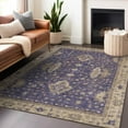 thumbnail image 1 of Addison Rugs Chantille Indoor/Outdoor Traditional Border Purple Machine Washable Rectangle Rug, 5' x 7'6", 1 of 7