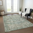 thumbnail image 1 of Addison Rugs Chantille Indoor/Outdoor Traditional Border Sage Machine Washable Rectangle Rug, 3' x 5', 1 of 7