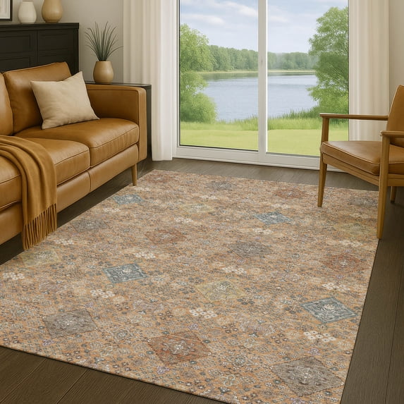 Addison Rugs Chantille Indoor/Outdoor Traditional Copper Machine Washable Rectangle Rug, 8' x 10'