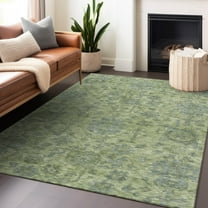 Addison Rugs Chantille Indoor/Outdoor Traditional Damask Aloe Washable Rectangle Rug, 10' x 14'