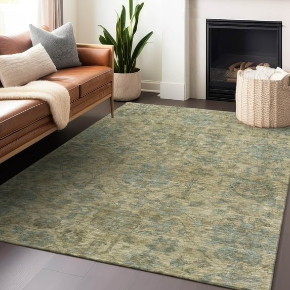 Addison Rugs Chantille Indoor/Outdoor Traditional Damask Beige Washable Rectangle Rug, 2'6" x 3'10"