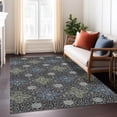 thumbnail image 1 of Addison Rugs Chantille Indoor/Outdoor Traditional Damask Black Machine Washable Rectangle Rug, 10' x 14', 1 of 8