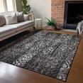 thumbnail image 1 of Addison Rugs Chantille Indoor/Outdoor Traditional Damask Black Machine Washable Rectangle Rug, 9' x 12', 1 of 8
