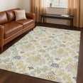 thumbnail image 1 of Addison Rugs Chantille Indoor/Outdoor Traditional Damask Ivory Machine Washable Rectangle Rug, 5' x 7'6", 1 of 8