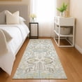thumbnail image 1 of Addison Rugs Chantille Indoor/Outdoor Traditional Damask Ivory Machine Washable Runner Rug, 2'3" x 7'6", 1 of 7