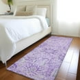 thumbnail image 1 of Addison Rugs Chantille Indoor/Outdoor Traditional Damask Lavender Washable Runner Rug, 2'3" x 7'6", 1 of 6