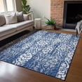 thumbnail image 1 of Addison Rugs Chantille Indoor/Outdoor Traditional Damask Navy Machine Washable Rectangle Rug, 8' x 10', 1 of 8