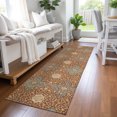 thumbnail image 1 of Addison Rugs Chantille Indoor/Outdoor Traditional Damask Paprika Machine Washable Runner Rug, 2'3" x 7'6", 1 of 8