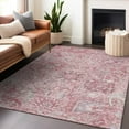 thumbnail image 1 of Addison Rugs Chantille Indoor/Outdoor Traditional Damask Pink Washable Rectangle Rug, 5' x 7'6", 1 of 6