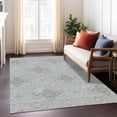 thumbnail image 1 of Addison Rugs Chantille Indoor/Outdoor Traditional Damask Silver Machine Washable Rectangle Rug, 10' x 14', 1 of 8
