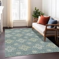 thumbnail image 1 of Addison Rugs Chantille Indoor/Outdoor Traditional Damask Teal Machine Washable Rectangle Rug, 3' x 5', 1 of 8