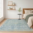 thumbnail image 1 of Addison Rugs Chantille Indoor/Outdoor Traditional Damask Teal Machine Washable Rectangle Rug, 8' x 10', 1 of 8