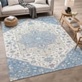 thumbnail image 1 of Addison Rugs Chantille Indoor/Outdoor Traditional Denim Machine Washable Rectangle Rug, 3' x 5', 1 of 8