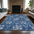 thumbnail image 1 of Addison Rugs Chantille Indoor/Outdoor Traditional Floral Blue Washable Rectangle Rug, 3' x 5', 1 of 6