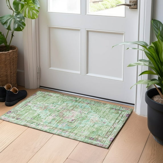 Addison Rugs Chantille Indoor/Outdoor Traditional Global Aloe Machine Washable Rectangle Rug, 1'8" x 2'6"