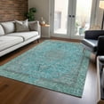 thumbnail image 1 of Addison Rugs Chantille Indoor/Outdoor Traditional Global Aqua Washable Rectangle Rug, 10' x 14', 1 of 6