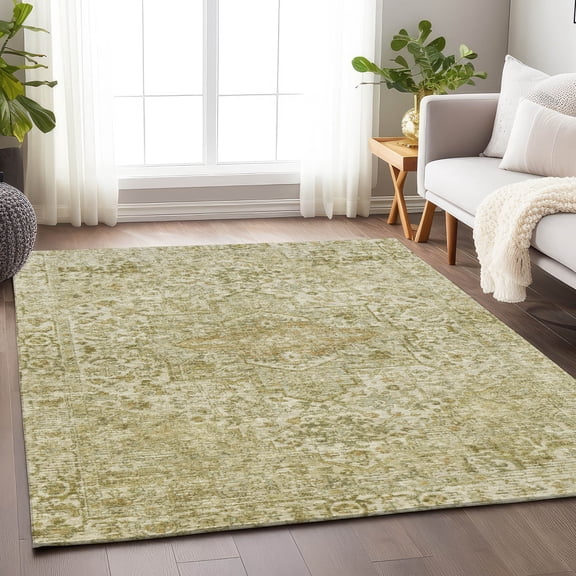 Addison Rugs Chantille Indoor/Outdoor Traditional Global Beige Machine Washable Rectangle Rug, 10' x 14'