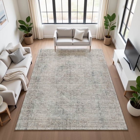 Addison Rugs Chantille Indoor/Outdoor Traditional Global Beige Machine Washable Rectangle Rug, 8' x 10'