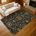 thumbnail image 1 of Addison Rugs Chantille Indoor/Outdoor Traditional Global Black Machine Washable Rectangle Rug, 3' x 5', 1 of 8