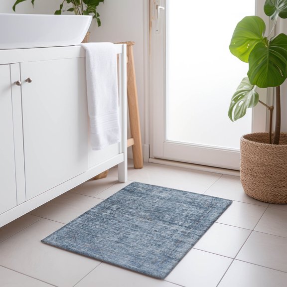 Addison Rugs Chantille Indoor/Outdoor Traditional Global Blue Washable Rectangle Rug, 1'8" x 2'6"