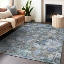 Addison Rugs Chantille Indoor/Outdoor Traditional Global Blue Washable Rectangle Rug, 10' x 14'