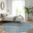thumbnail image 1 of Addison Rugs Chantille Indoor/Outdoor Traditional Global Blue Washable Round Rug, 8' x 8', 1 of 6