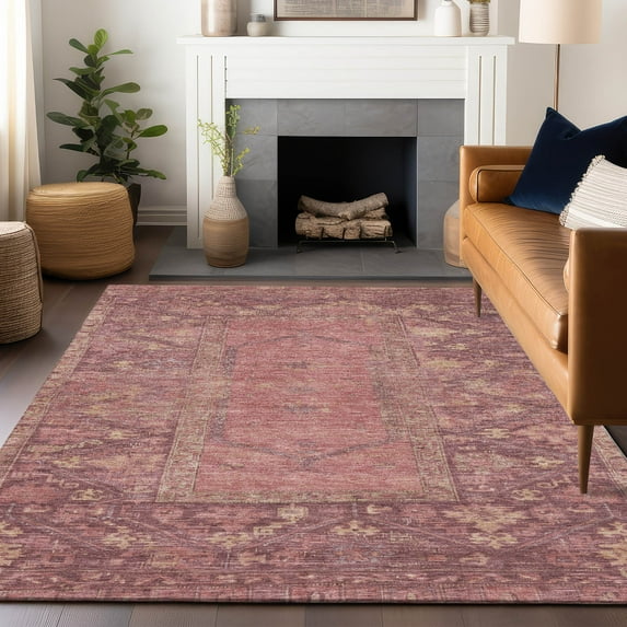 Addison Rugs Chantille Indoor/Outdoor Traditional Global Blush Machine Washable Rectangle Rug, 10' x 14'