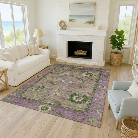 Addison Rugs Chantille Indoor/Outdoor Traditional Global Brown Machine Washable Rectangle Rug, 10' x 14'