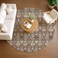 thumbnail image 1 of Addison Rugs Chantille Indoor/Outdoor Traditional Global Brown Machine Washable Round Rug, 8' x 8', 1 of 8