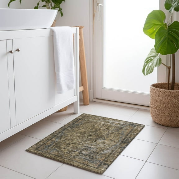 Addison Rugs Chantille Indoor/Outdoor Traditional Global Brown Washable Rectangle Rug, 1'8" x 2'6"