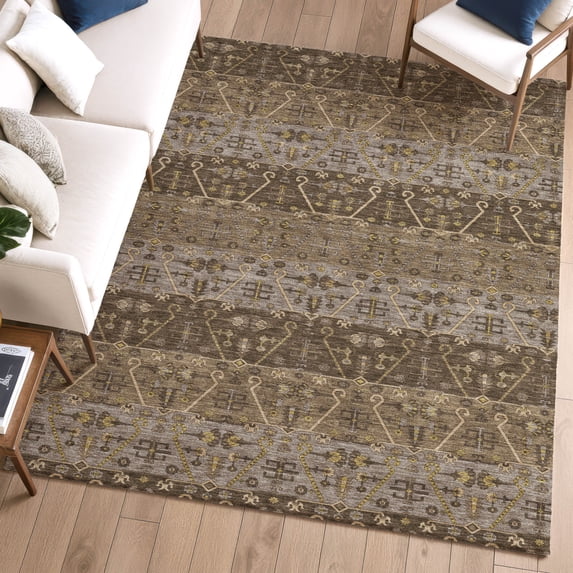 Addison Rugs Chantille Indoor/Outdoor Traditional Global Chocolate Machine Washable Rectangle Rug, 3' x 5'