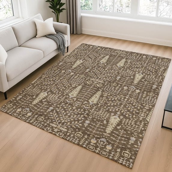 Addison Rugs Chantille Indoor/Outdoor Traditional Global Chocolate Machine Washable Rectangle Rug, 8' x 10'